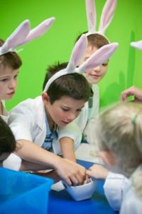 Children during Easter workshops